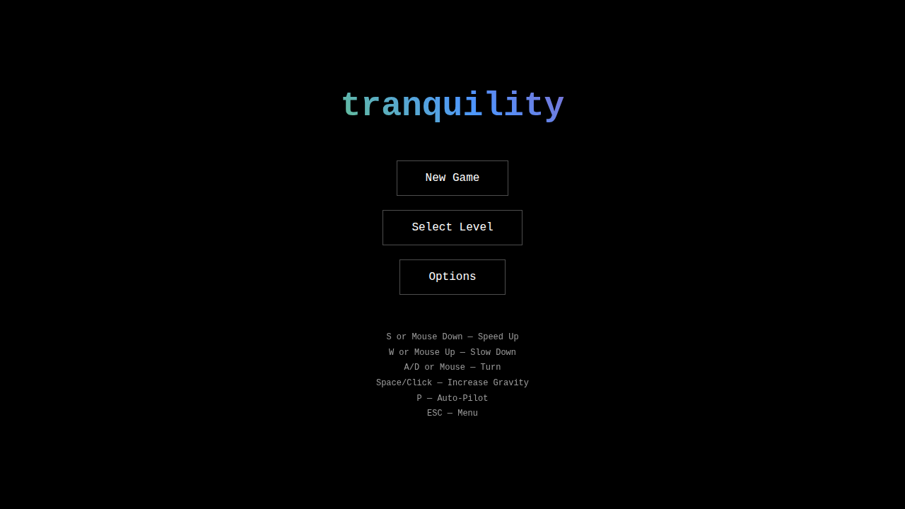 V1: Early menu with basic button layout